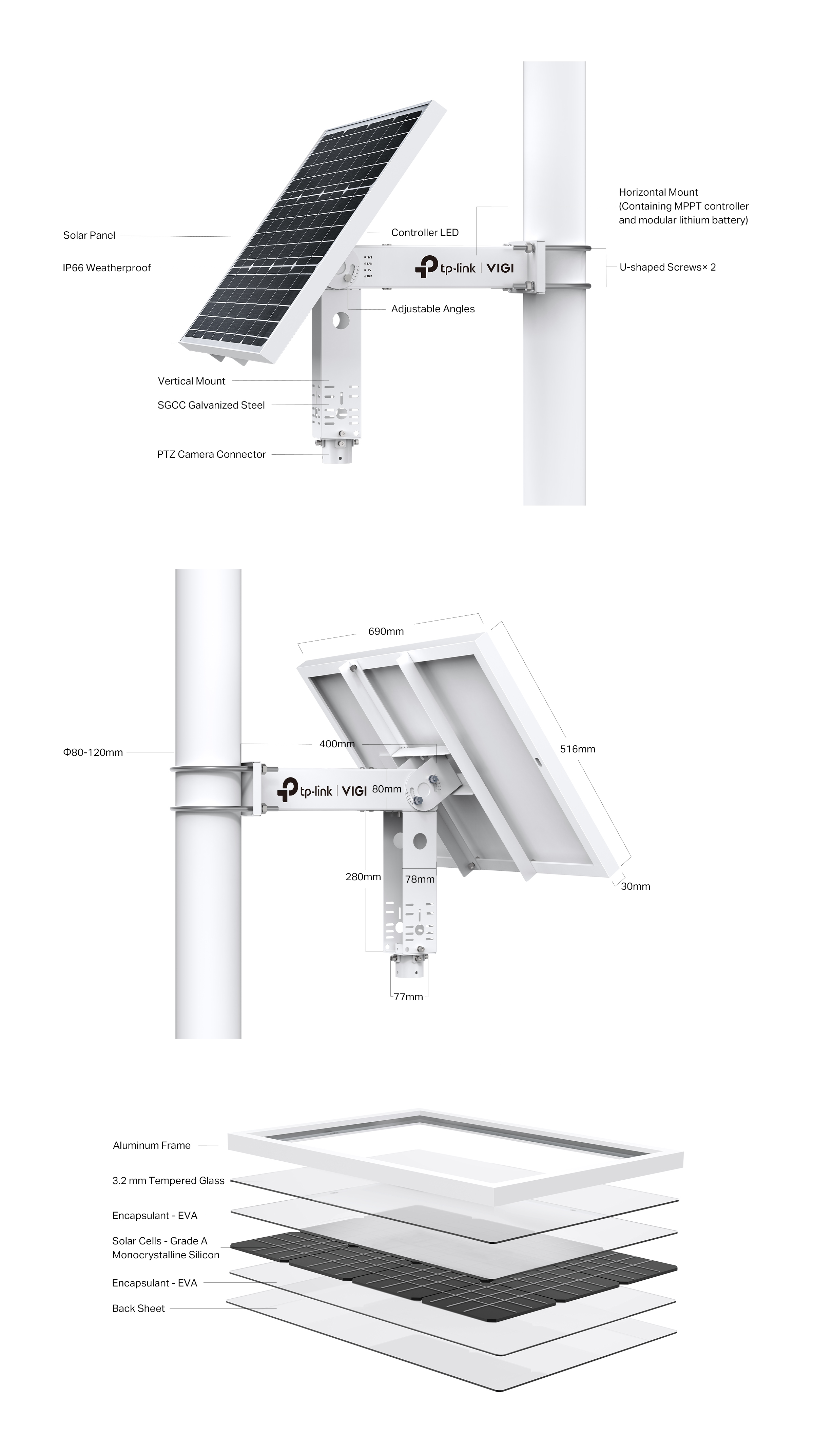 Tp-Link VIGI SP6020 Intelligent Solar Power Supply System